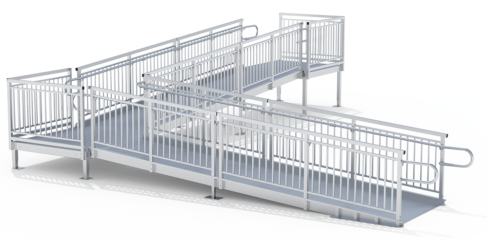 Wheel chair ramp and landing